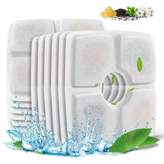 Sun Flowergb - Replacement Filter for Cat Water Fountain, Filter for Dog Drinking Fountain, Pet Water Dispenser Coconut Shell Activated Carbon Ion