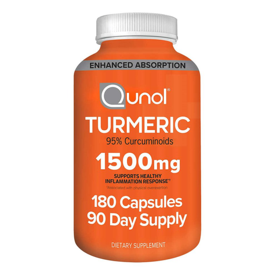 Qunol Turmeric 1,500 mg. Dietary Supplement, 180 Capsules, Anti-inflammatory