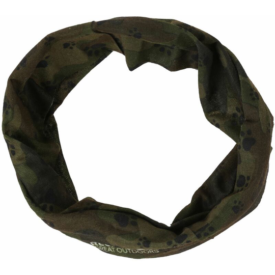 Regatta - Paw Print Knitted Dog Bandana (One Size) (Khaki Camo) - Khaki Camo