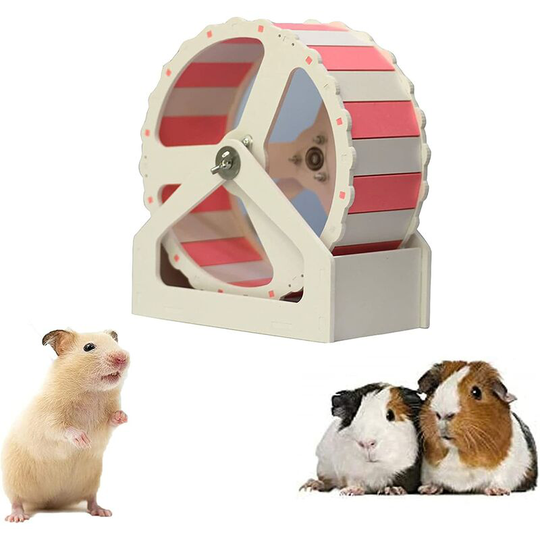 Hamster Exercise Wheel Small Rodent Wheel Wood Plastic Super Quiet Gerbil Wheel Small Animal Toy Wheel High Quality Hamster Gift