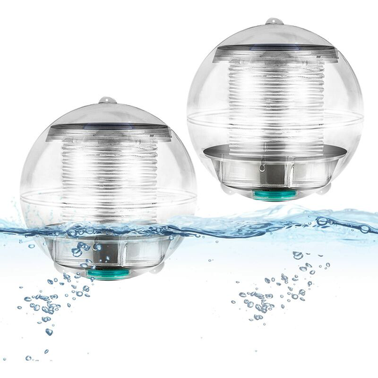 Pool Lights, 2 Pack 7 Colors Changing Floating Solar Pool Lights, Waterproof Hanging Solar Balls for Fish Tank, Pond, Garden, Pool, Pond Decoration