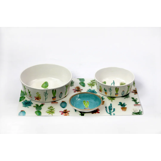 Miriam Cactus Pet Bowl Set