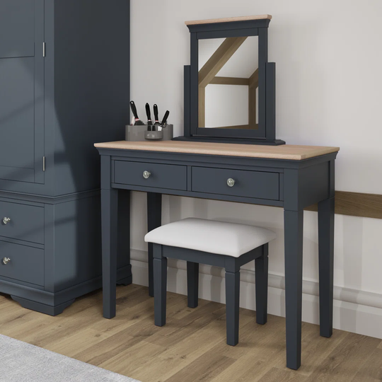 Lunar Wood Framed Mounts to Dresser Mirror in Mid Grey