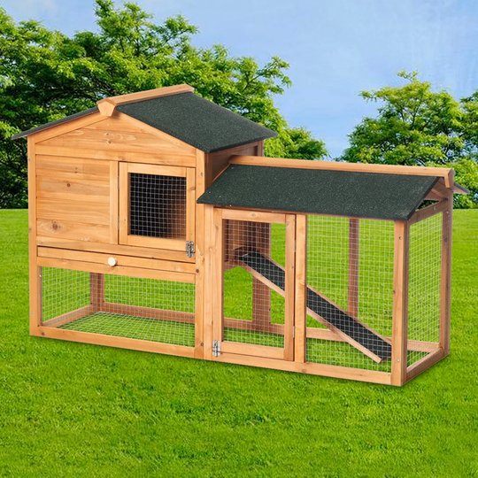 Keanu Weather Resistant Rabbit Hutch with Ramp