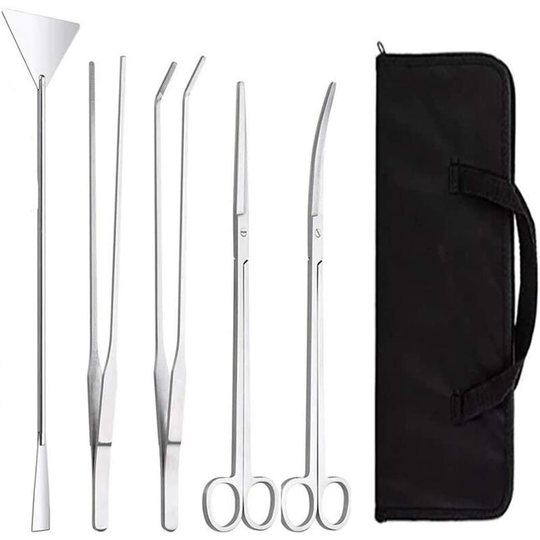 Betterlifegb - Complete for Aquarium, Terrarium, Aquarium Accessories, Aquarium Cleaning Toolkit, Plant Clip, Senate and Gravel Spoon, Stainless