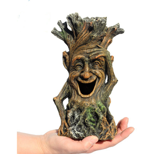Osqi - Aquarium Tree Decorations Resin Wood Hollow Tree Root Branch Log Fish Tank Hiding Cave Structure Decor for Underwater Aquarium Ornament