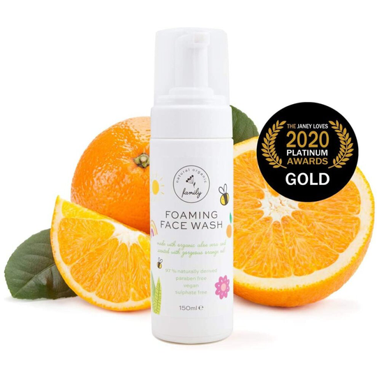 Gentle Kids Foaming Face Wash Organic - Natural - Vegan - Toxin-Free - Sulphate Free - Paraben Free - For Kids and Preteens