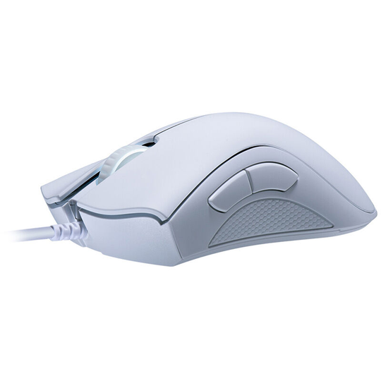 Razer DeathAdder Essential Wired Gaming Mouse Ergonomic Mice with 6400DPI Optical Sensor 5 Programmable Buttons Black (2021 Version), White - White