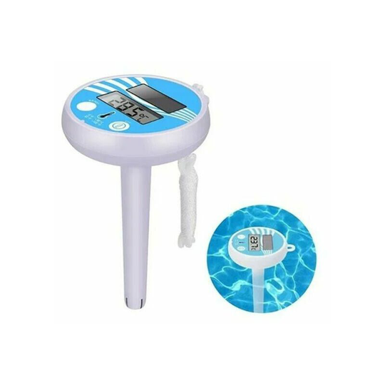 Monly - Solar Pool Thermometer,Pool Thermometer, Floating Swimming Pool Thermometer, with Rope, Shock Resistant for All & Swimming Pools, Spas, Hot