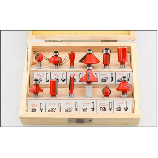 Bearsu - 12PCS 1/4 inch Tungsten Carbide Angled Cut-off Bit with Wrench