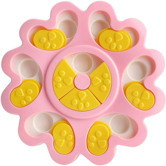 Interactive Dog Puzzle Game Dog Toys, betterlife Innovative Educational Pet Toys(Light Pink)