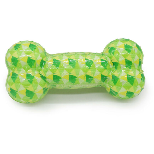 Dog Squeaky Chew Bone Toys With Bouncing Latex Squeak Floating Fetch Toy For Puppy and Dogs (Green)