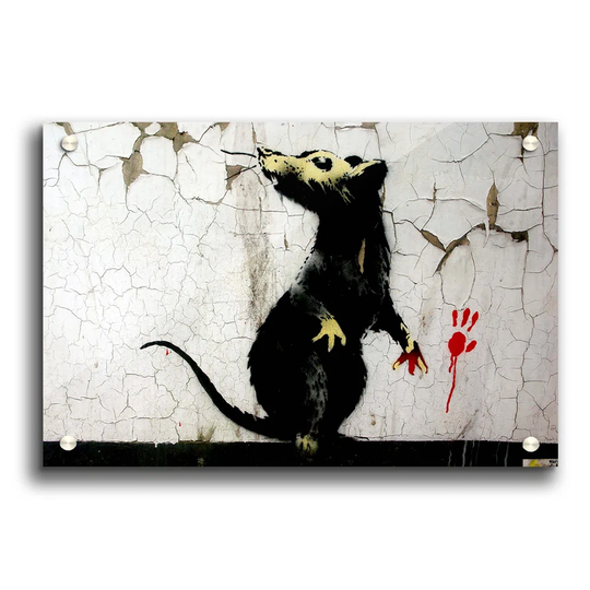 Rat Paw by Banksy - Unframed Graphic Art Print on Acrylic