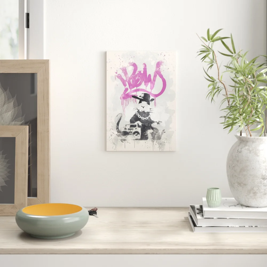 'Gangsta Rat' Painting on Canvas