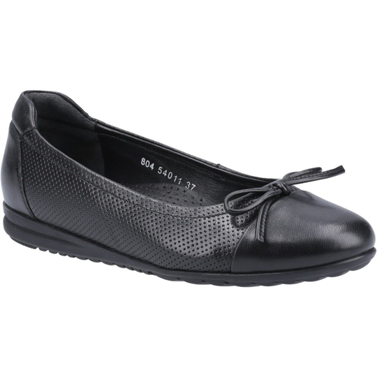 (Black, 4) Hush Puppies Women's Jolene Slip On Shoes Various Colours 31189