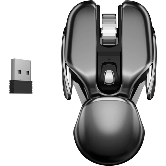 Silent Wireless Mouse, Rechargeable Wireless Ergonomic Optical Mice 2.4g Nano usb Receiver for Laptop, Desktop Computer
