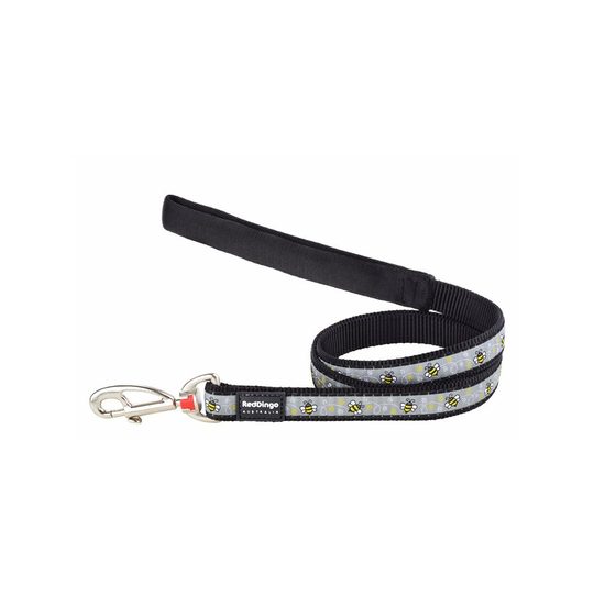 (Small) RED DINGO BLACK BUMBLE BEE DESIGNER LEAD FOR DOG / PUPPY
