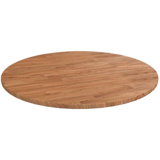 Round Table Top Light Brown ?70x1.5 cm Treated Solid Wood Oak