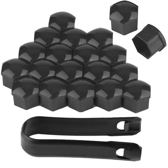 20Pcs Wheel Nut Caps, 19mm Bolt Nut Covers Caps Cars Tire Outer Hex Protection with Disassembly Tool Auto Hub Screws Bolt Covers Rims for Vehicle
