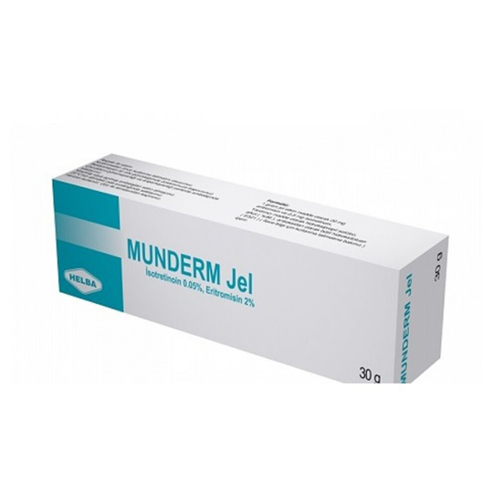 Munderm Gel Isotretinoin Eritromisin Treats Acne Pimples