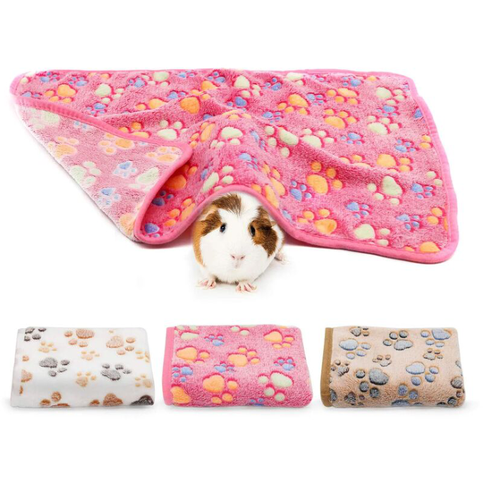 3 Pcs Guinea Pig Blanket Plush Blankets for Small Animals Washable Soft Warm Hamster Guinea Pig Rabbit Chinchilla Hedgehog(60*40cm)