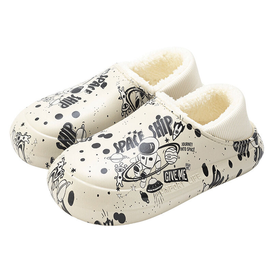 Men and women warm indoor home waterproof and non-slip thick-soled cotton shoes, outdoor cotton shoes, waterproof