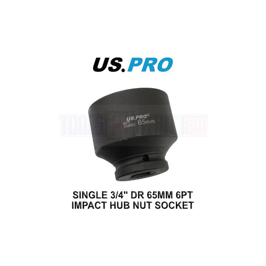 Tools 65mm 3/4' dr 6 Point Impact Hub Nut Socket 3715 - Us Pro