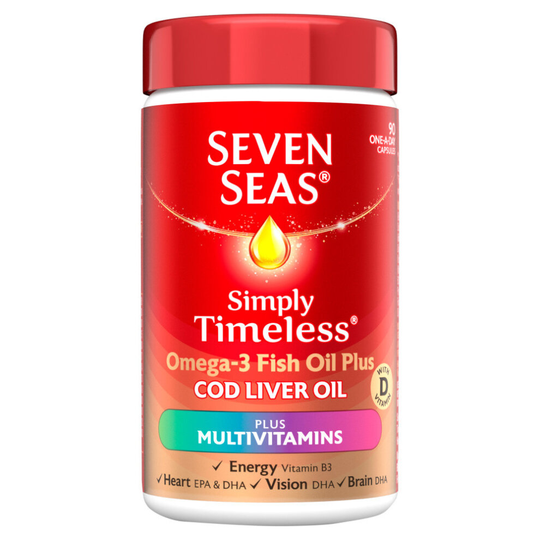 Seven Seas Simply Timeless Cod Liver Oil Plus Multivitamins 90 Capsules