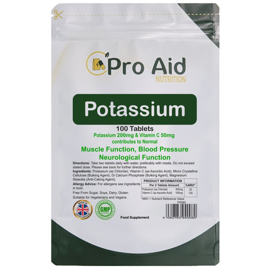 Potassium Tablets 200mg & Vitamin C 100 Pack by Proaid