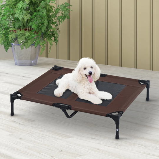 Large Elevated Dog Cat Sleep Bed Portable Camping Basket Raised Outdoor Indoor Mesh Pet Cot Metal Frame