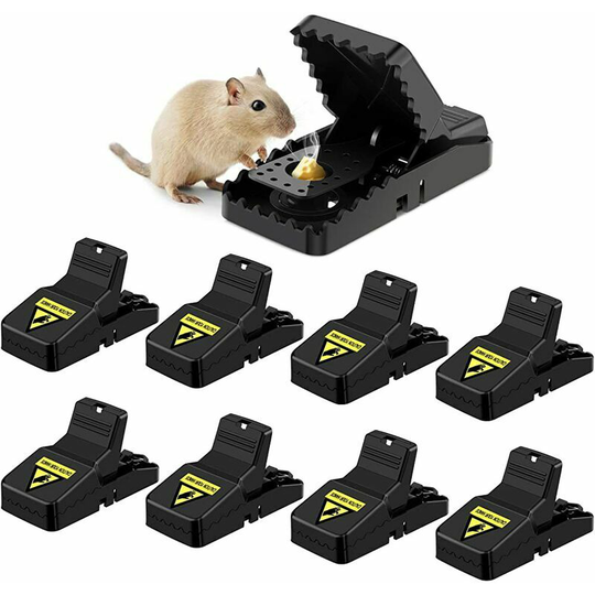 Deckon - pcs Mouse Trap. Reusable Rat Trap with Powerful Spring and Sensitive Control for Indoor Kitchen Outdoor Garden. Easy to use