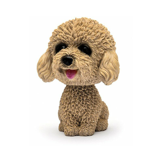 Car Lovable Dog Figurine Shakes His Head Wobble Head Toy Dashboard Decoration Nodding Dog Car Interior Decoration (Teddy)