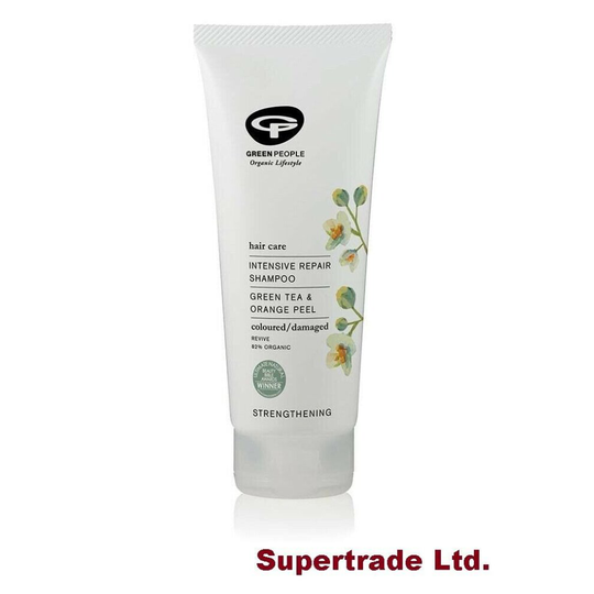3 X Green People Intensive Repair Shampoo With Green Tea & Orange Peel - 200ml