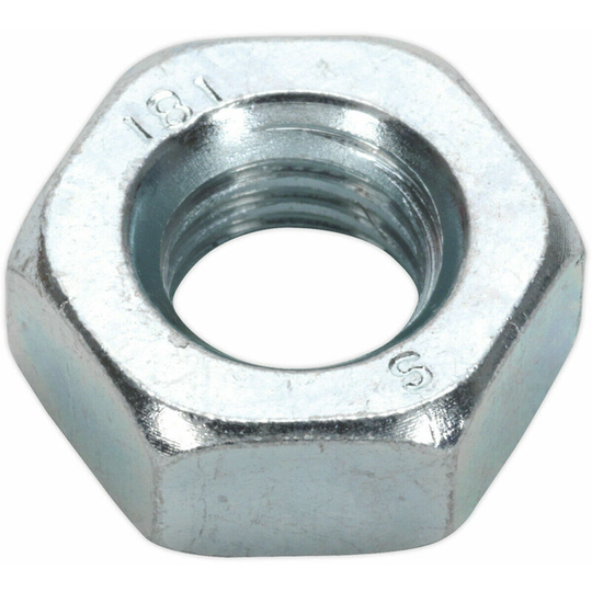 Loops - 100 pack - Steel Finished Hex Nut - M10 - 1.5mm Pitch - Manufactured to din 934