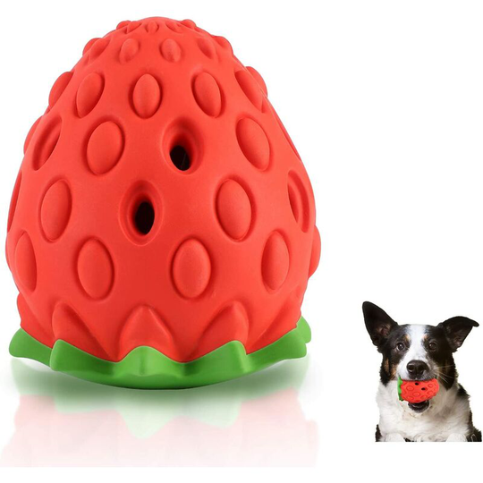 Sun Flowergb - Strawberry Resistant Dog Toys for Aggressive Chewers - Treat Dispensing Dog Toys - Dog Teether Chew Toy - Durable Indestructible Puppy