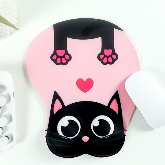 Perle Rare - Excovip Wrist Rest Gel rist Mouse Support Cute Pink Cat Pad