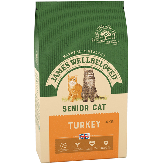 James Wellbeloved Senior 7+ Cat - Turkey - 4kg