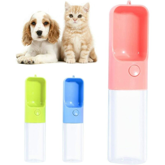 Water Bottle for Dog - 450 ML - for Travel and Travel - Ideal for Outdoor Travel. rosa