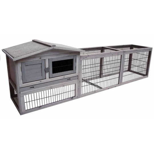 Flamingo - Rabbit Hutch Sunshine Cottage Jumbo 230x53x70 cm 201903 Grey