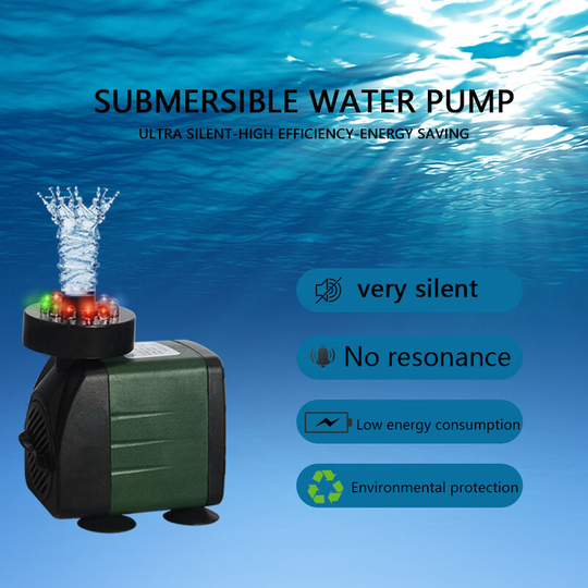 Fountain outdoor 15W with 12 colored lights, fish tank oxygenation pump, suitable for small ponds, water basins, fish tanks, garden decoration