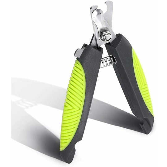 Safety dog and cat nail clippers, professional for cats with curved head.Stainless steel blade with safety lock, suitable for large, medium and small