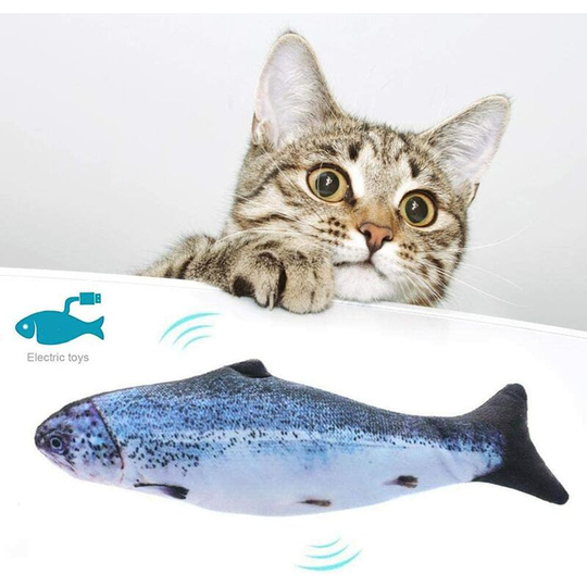 Cat Toy Simulation Fish Fish Electronic Couthern Toy Swing Fish Cat Toy usb Rechargeable Stirring Fish Cat Toy Salmon