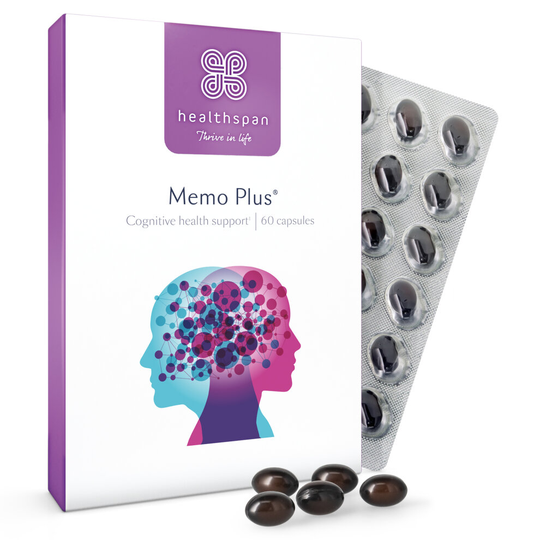 Healthspan Memo Plus, Phospholipid Complex, Omega 3, Iodine, 60 Capsules
