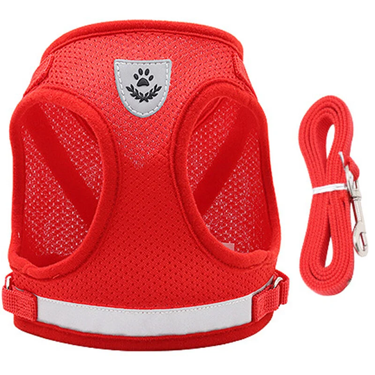 Gdrhvfd - Red, s Dog Harness And Leash Set For Walking Cat And Small Dog Harness Soft Mesh Puppy Harness Adjustable Cat Harness With Comfort