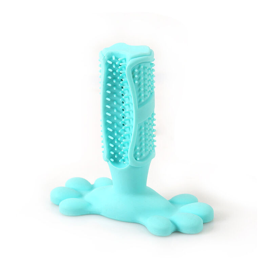 Rubber Dog Chew Toy, Toothbrush, Tooth Cleaning Toy, Tooth Brushing Stick, Popular Animal Dog Multifunctional Toy) Pet Toy (Color: Light Blue, Size: