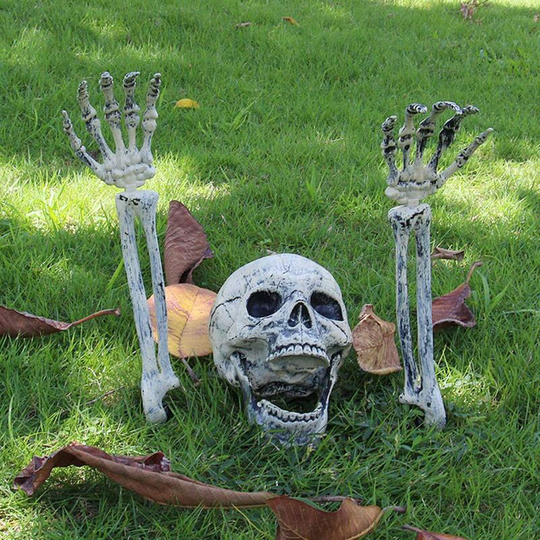 Simulation Skull Pile Halloween Decoration Lawn Pile Garden Halloween Skeleton Decoration