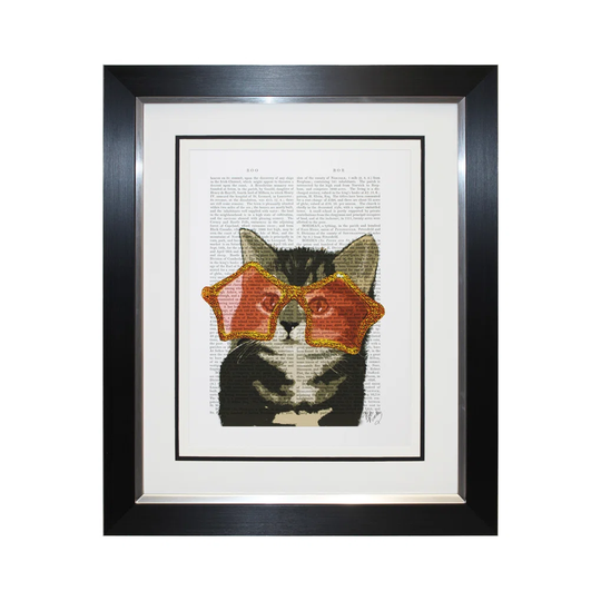 'Cool Kitten' Framed Graphic Art Print