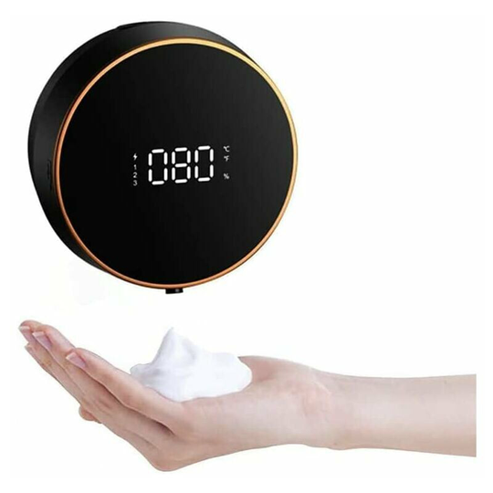 Touchless Motion Sensor Wall Mounted Automatic Foaming Soap Dispenser for Hotel Bathroom (Black)