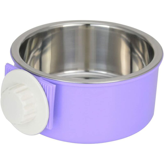 Bowl Food Bowls for Dog Cat Stainless Steel Pets Feeder 2 in 1 Hanging Bowl Attach Cage Mount for Small Pets Dog Cat Rabbit Bird