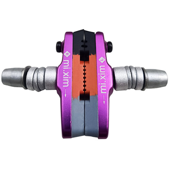 1 Pair Bike Brake Pads Bicycle V-Brake Blocks with Hex Nut and Shims 55mm for Mountain Bike Road Bike Folding Bike,Purple - Purple - Mi.xim